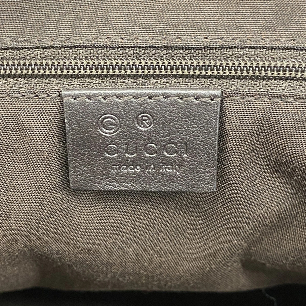 GUCCI Brown Leather Bamboo Tote Bag - Picture 5 of 10